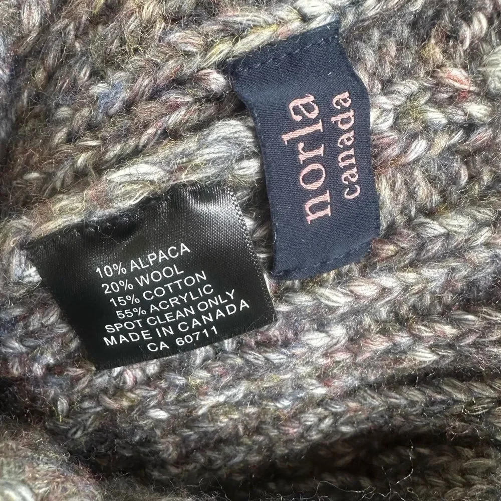 Norla Canada Alpaca Blend Knit Pom Pom Hat O/S